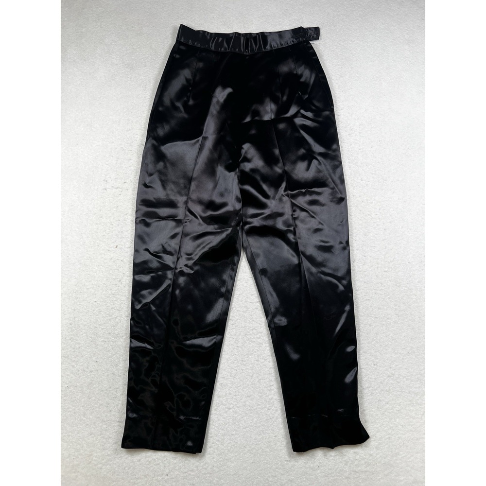VTG Women's Rockabilly 40s 50s Liquid Satin Side Zip Pants Rare Size 12